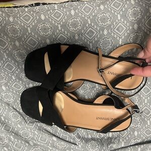 Lane Bryant Black Strappy Sandals